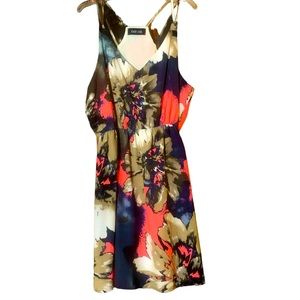 FAB'RIK Strappy Neon Sundress w/Elastic Waist - Size Medium